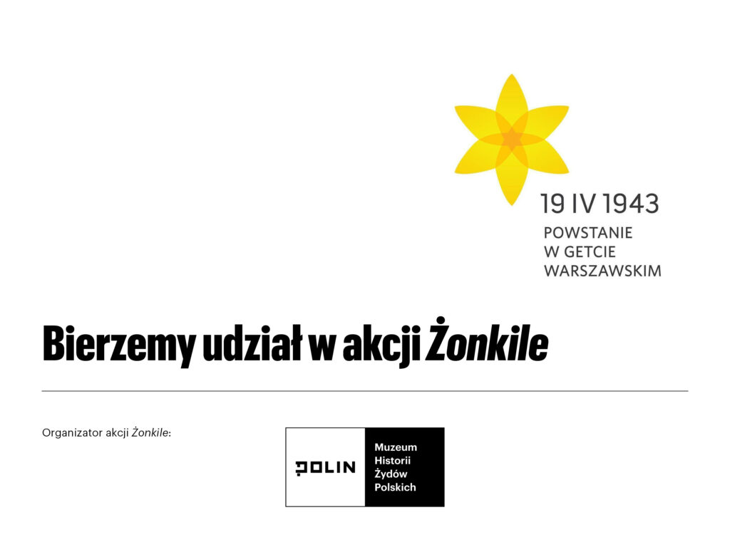 Logo akcji Żonkile, upamiętniającej  powstanie w getcie warszawskim, organizowanej przez Muzeym Żydów Polskich POLIN.